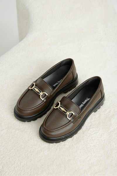 Tonny Black Women's Brown Comfortable Fit Orthopedic Sole Stone Casual Shoes