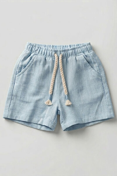 LOGO AKSESUAR Boy's 100% Cotton Muslin Comfortable Cut Shorts