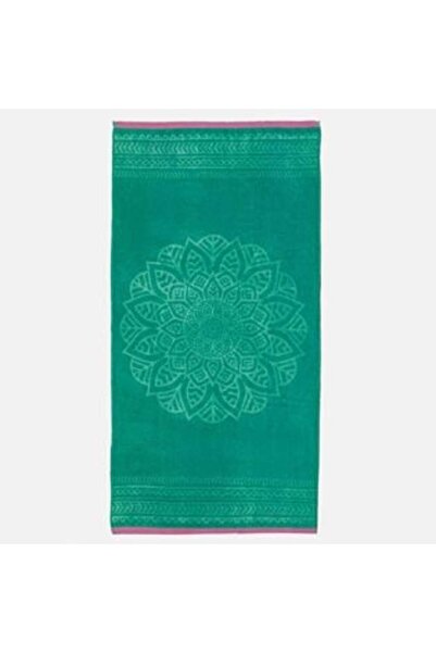 SHOPIENS Prosop de plajă din bumbac cu mandala turcoaz 150 x 75 cm