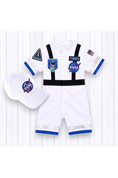 Mum Design Gifts Kişiye Özel Astronot Tulumu ve Şapka Seti Çocuk Uzay Kostümü...