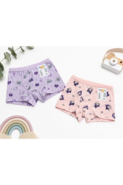Kids Girl's 100% Cotton Boxer Briefs 2-Pack Flexible Comfortable Fit Daily Us...