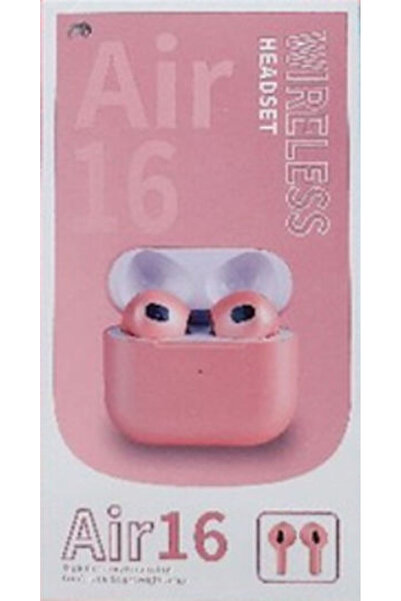 OEM TWS Air16 Ενδοωτικά Ακουστικά Bluetooth Handsfree με Θήκη Φόρτισης Ροζ