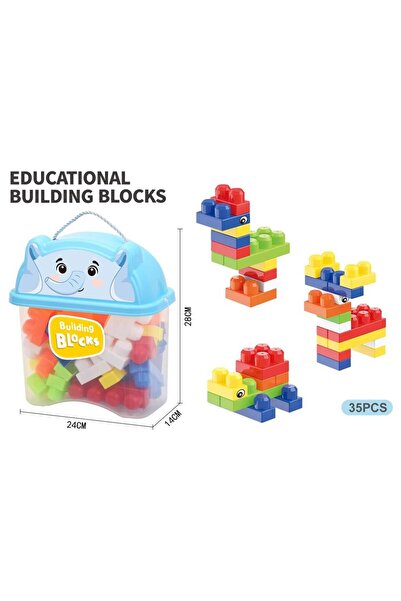 Blue Toys Τουβλάκια σε κουτί 35 τεμάχια Ελέφαντας (MKU896702)