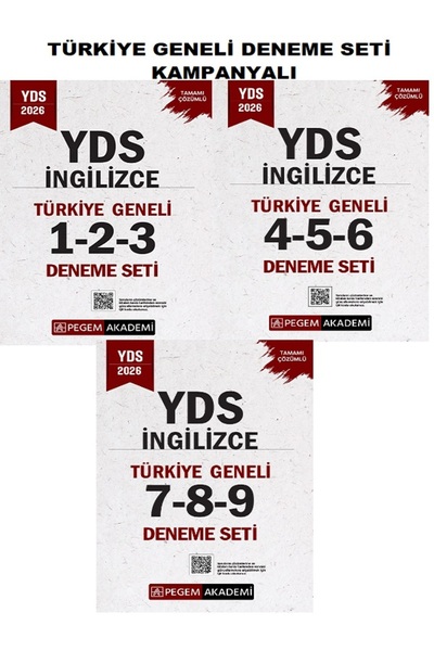 Pegem Akademi Yayıncılık Pegem Yayınları YDS İngilizce Tamamı Çözümlü Türkiye...