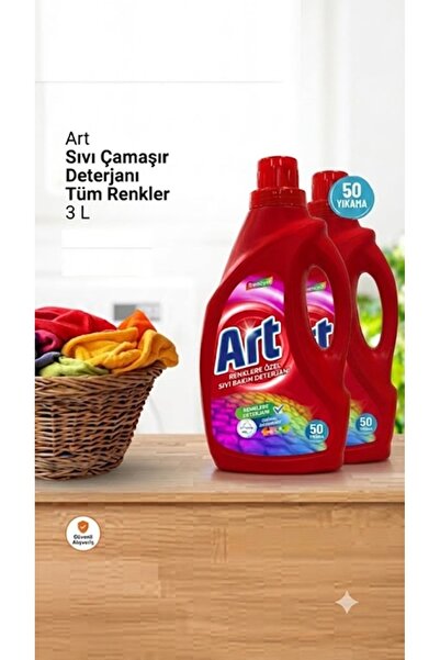 ART Tüm Renkler İçin Sıvı Çamaşır Deterjanı 3 lt x 2 adet 100 yıkama