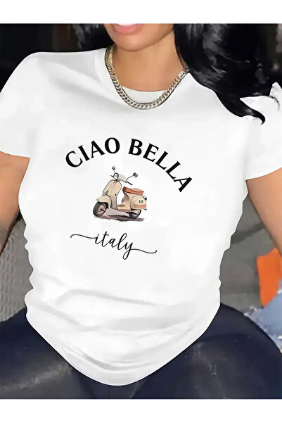 1001moda cotton T-Shirt Restaurant Wear, Featuring Ciao Bella Italy Design, C...