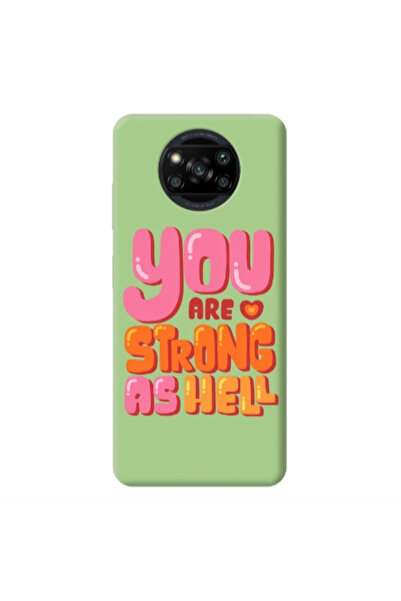 Other Xiaomi Poco X3 /X3 Pro You are Love Strong Light Green Colored Silicone...