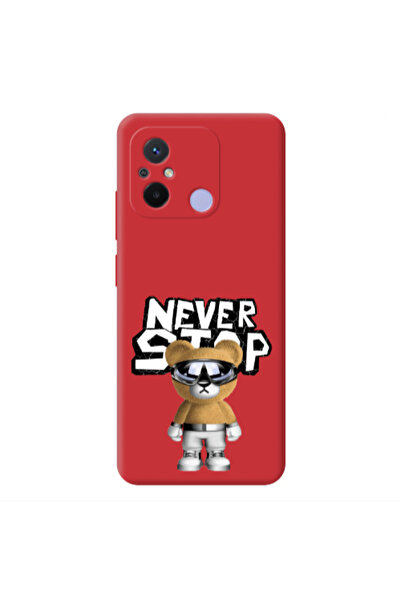 Other Xiaomi Redmi 12C Never stop Red Colored Silicone TPU Θήκη