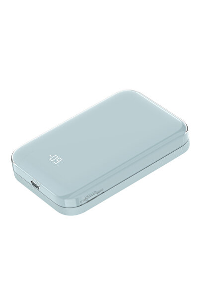 S-LINK MG311 10000mAh PD20W Magsafe 15W Kablosuz Type-C Mavi Taşınabilir Meta...