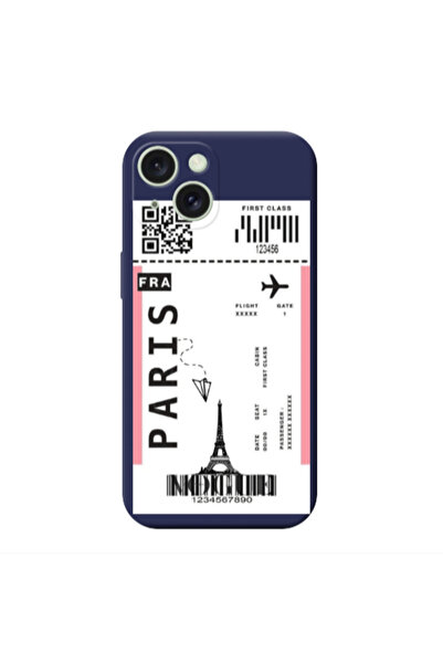 Other Apple iPhone 15 Plus Paris FRA Dark blue Colored Silicone TPU Θήκη