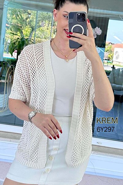 İnce Topuk Perforated Knitwear Cardigan 6Y297