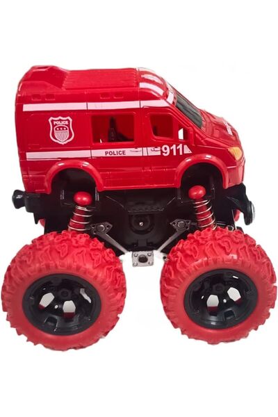D-Power Friction Fire Truck Pull-Back Toy | Red, Safe 3+