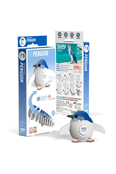Eugy Penguin 3D Puzzle Kit Eco-Friendly Diy Animal Toy
