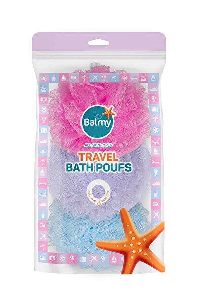 Balmy Travel Bath Sponges 40gm x 3pcs | Soft & Convenient Bath Sponges for Da...