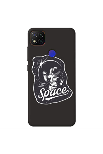 Other Xiaomi Redmi 9c I need more spacee Black Colored Silicone TPU Θήκη