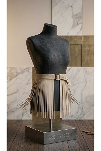 asus deri Chill Belt - Bohemian Style Genuine Suede Leather Tassel Festival Belt