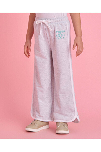 REDTAG Girls Ecru Wide Leg Track Pants
