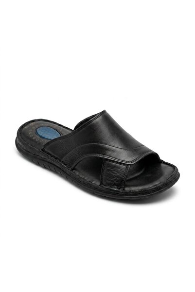 Alphus Emr Men's Genuine Leather Big Toe Orthopedic Slippers