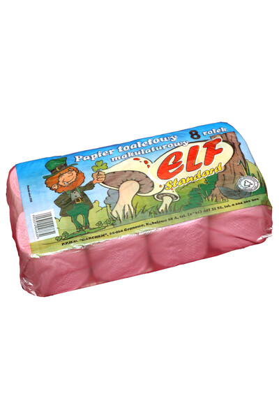 ELF Hartie igienica colorata Elf, set 8 role, roz, gri, verde