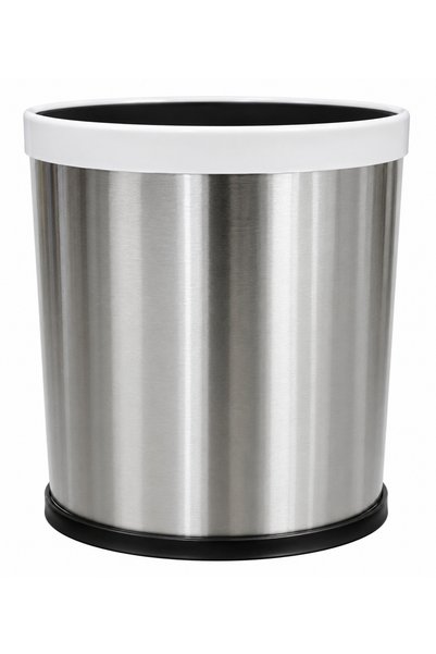 ZAHRA SS Double Layer Room Bin 10 Ltr – Stainless Steel Waste Bin with Durabl...