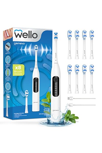 gemevo ®   Periuță de dinți electrică sonică WELLO, pentru adulți și copii, 4...