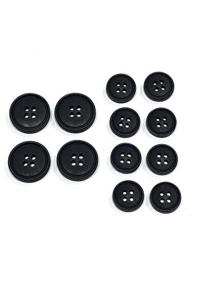 karantuhafiye Blazer Jacket Button Set |   Mat 4 Holes |   4 Large + 8 Small ...