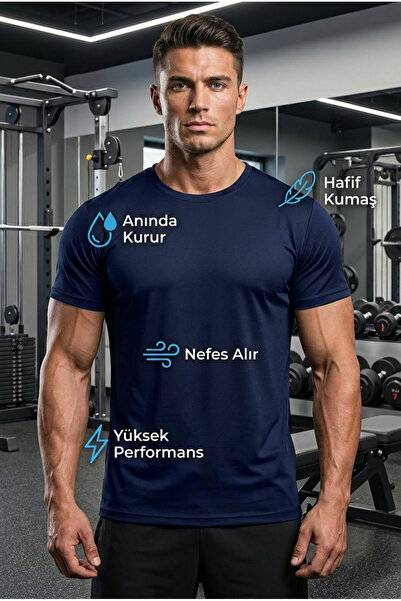 DKECCI Men's Dry Touch Fabric Quick-Drying Breathable Sports T-Shirt Fitness ...