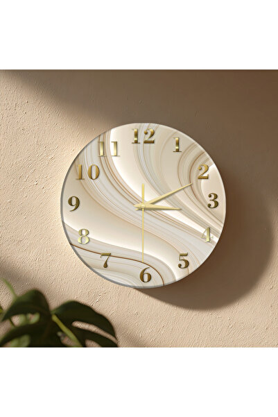no26dekor Dekoratif Duvar Saati – 33 cm UV Baskılı MDF Duvar Saati