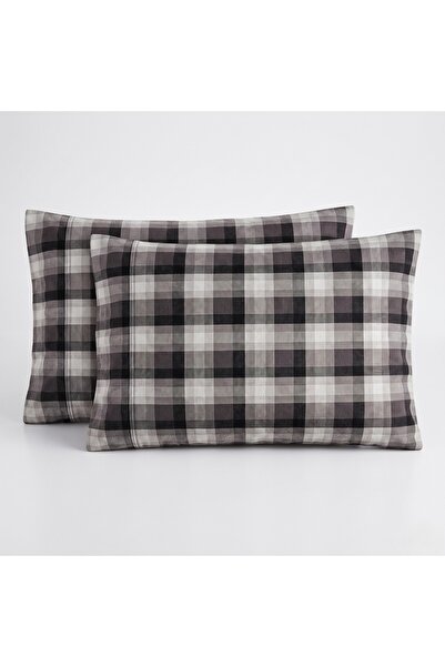 %100 Pamuk Flanel Yastık Kılıfı 2'li Set 50x75 cm Yumuşak Kışlık Ağzı Açık Kolay Kullanım