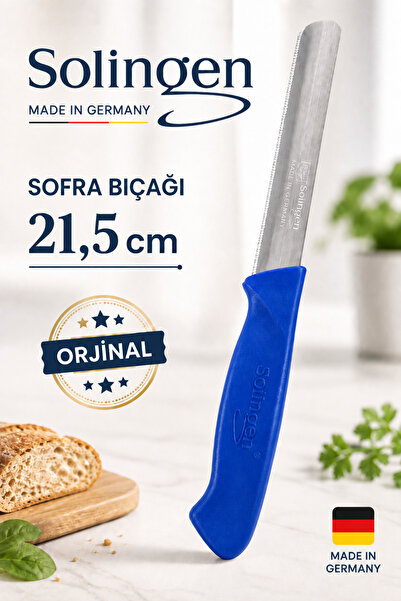 Solingen 21,5 cm Mikro Tırtıklı Sofra Bıçağı Alman Çeliği Sebze Meyve Ekmek D...