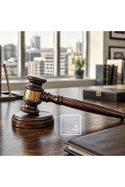 İki Yedi Konsept Orunbay Hakim Tokmağı Ahşap Pirinç Detaylı Avukat Savcı Haki...