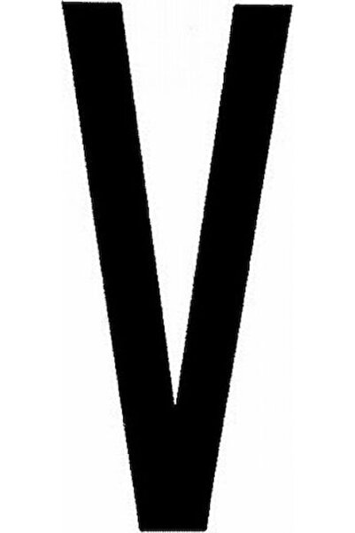 Lampa Αυτοκόλλητα Γράμματα Αυτοκινήτου  "V " 8 x 3.5εκ. σε Μαύρο Χρώμα 1 τεμά...