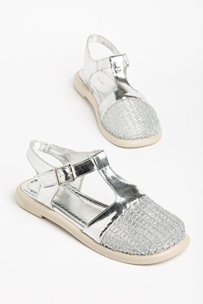 SNİCKER Silver Tulle Poly Sole Sandals Women's Shoes Lily