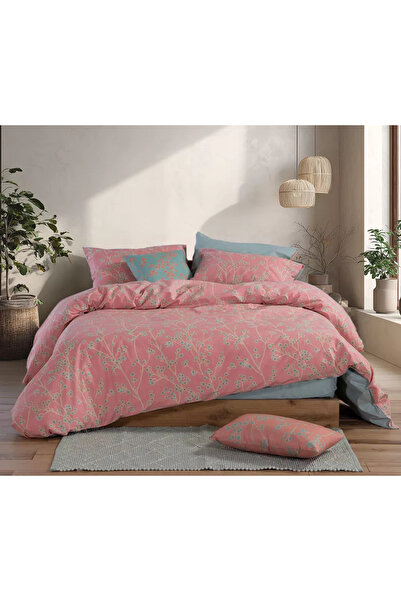 Nef Nef Homeware Φλορίβα Κοράλ Νεφ-Νεφ Οικιακά Είδη Σετ Σεντονιών Υπέρδιπλο