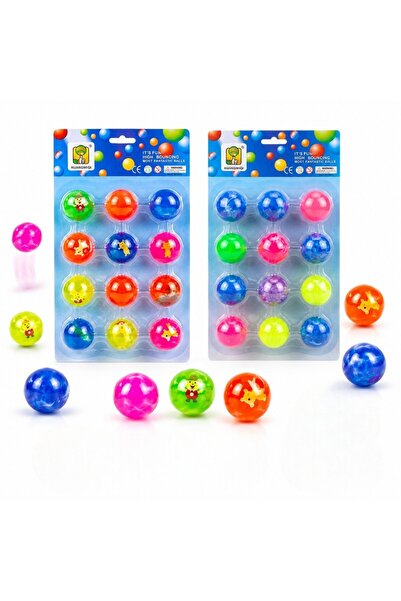 CASA JOY Mingi săritoare 12 bucăți/set, 4 cm, Culori și modele diverse, En-gros