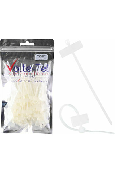 Other Volte-Tel Δεματικά Καλωδίων Πλαστικά 100mm x 2.5mm σε Διαφανές Χρώμα (1...