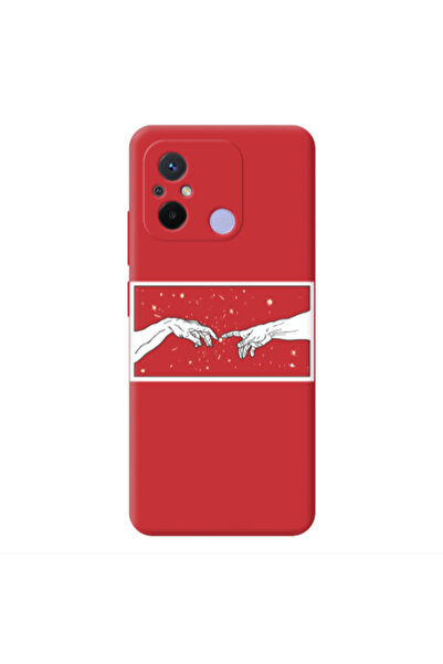 Other Xiaomi Redmi 12C Touch Red Colored Silicone TPU Θήκη