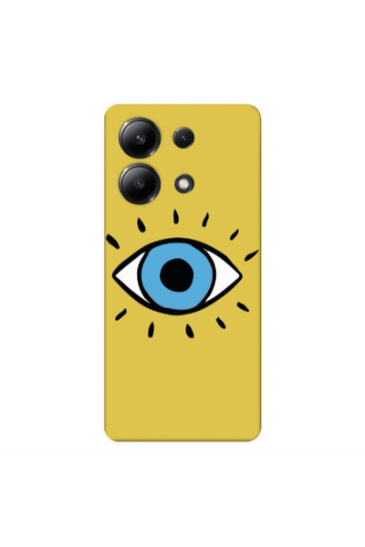 Other Xiaomi Redmi Note 13 4G Shining Eye Yellow Colored Silicone TPU Θήκη