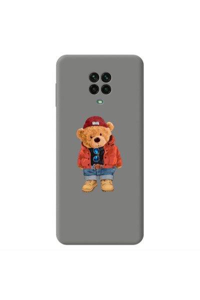 Other Xiaomi Redmi Note 9 Pro Bear in a hat Grey Colored Silicone TPU Θήκη