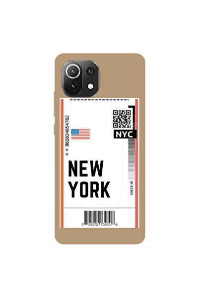 Other Xiaomi Mi 11 Lite New York NYC Brown Colored Silicone TPU Θήκη