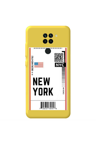 Other Xiaomi Redmi Note 9 New York NYC Yellow Colored Silicone TPU Θήκη