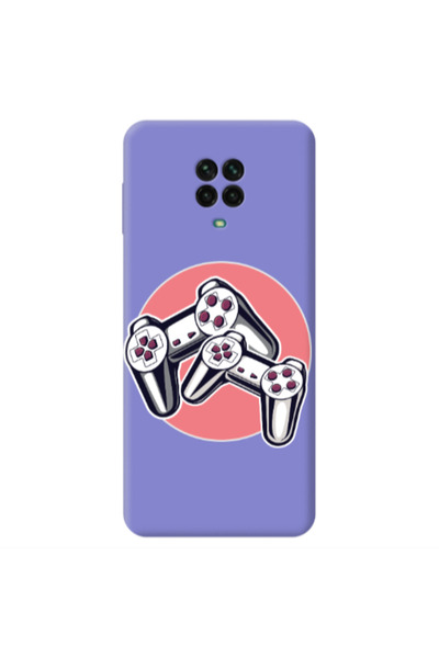 Other Xiaomi Redmi Note 9 Pro Retro Joysticks Purple Colored Silicone TPU Θήκη