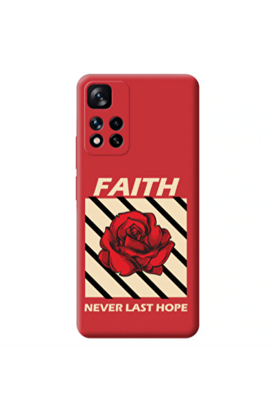 Other Xiaomi Redmi Note 11 Pro 5G Faith Never Last Hope Red Colored Silicone ...