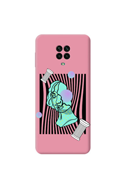 Other Xiaomi Redmi Note 9 Pro Columns Pink Colored Silicone TPU Θήκη