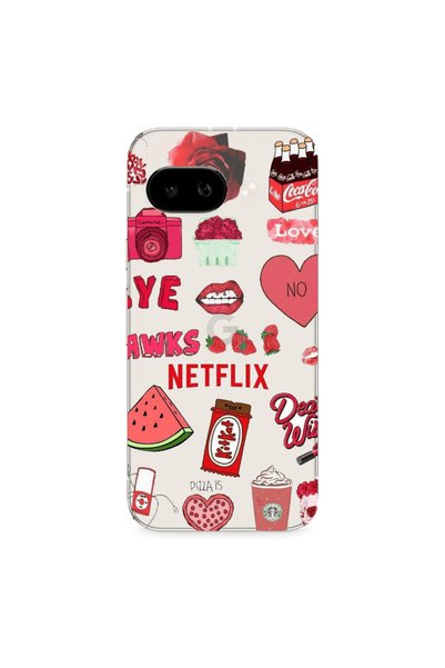 Other Google PIXEL 9A pizza is my valentine Transparent Silicone TPU Θήκη
