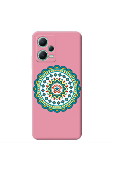 Other Xiaomi Redmi Note 12 Pro 5G Mandala D11 Pink Colored Silicone TPU Θήκη