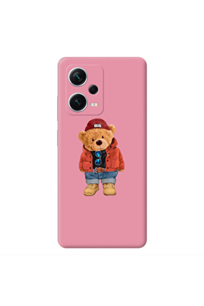Other Xiaomi Poco X5 Bear in a hat Pink Colored Silicone TPU Θήκη