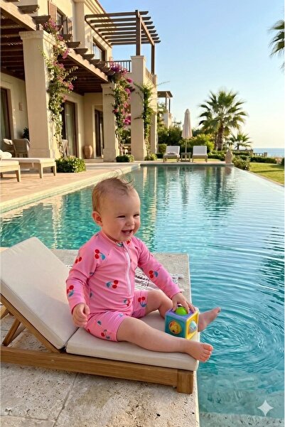Purple Kids Kız Bebek Uzun Kol Tulum Mayo