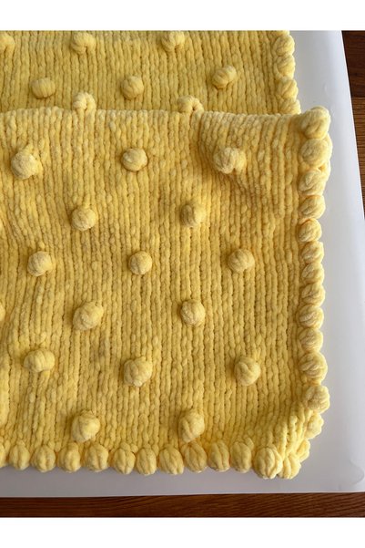FLY LIFE Hand Knitted Velvet Baby Blanket