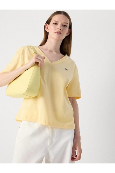 Lacoste LIVE Lacoste v-neck t-shirt organic cotton